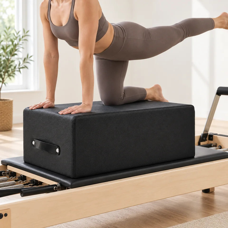 Box Pilates — vue 3 — en situation — sur le reformer