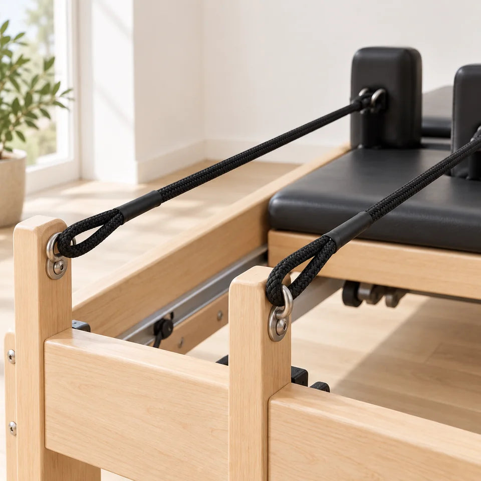 Cordes de reformer — Duo 8 mm — vue 3 — en situation — monté sur un reformer