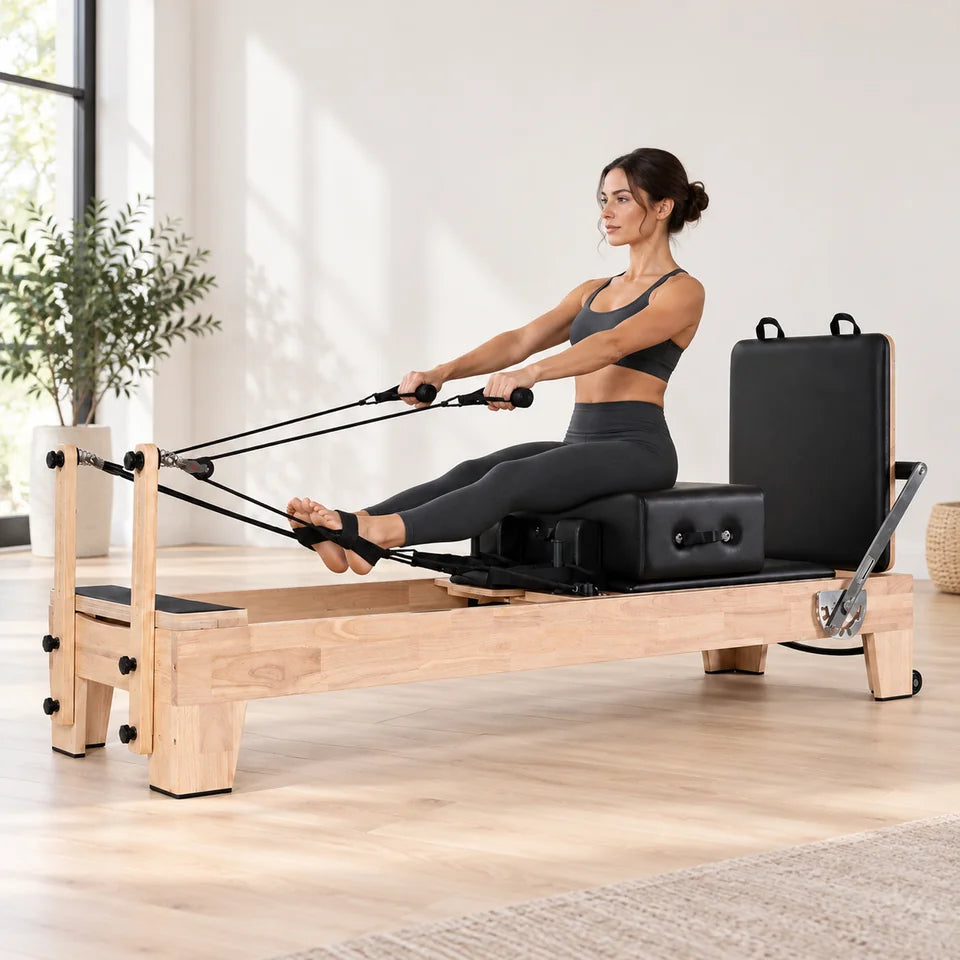 Reformer Studio Bois — vue 5 — en situation — séance à la maison