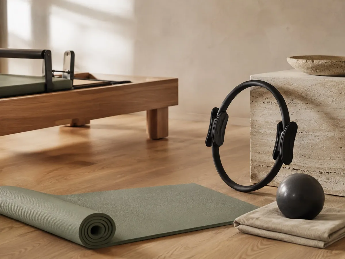 Un reformer Pilates dans un espace lumineux
