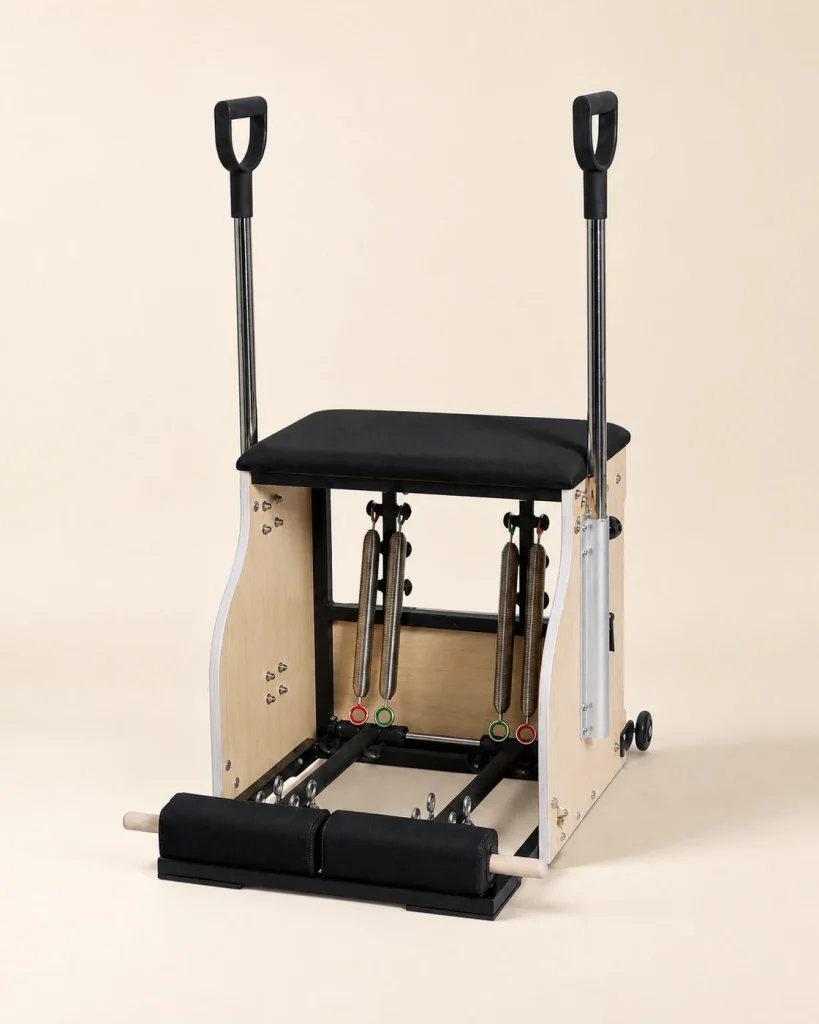 Pilates chair cu pedale separate – imagine în studio 2
