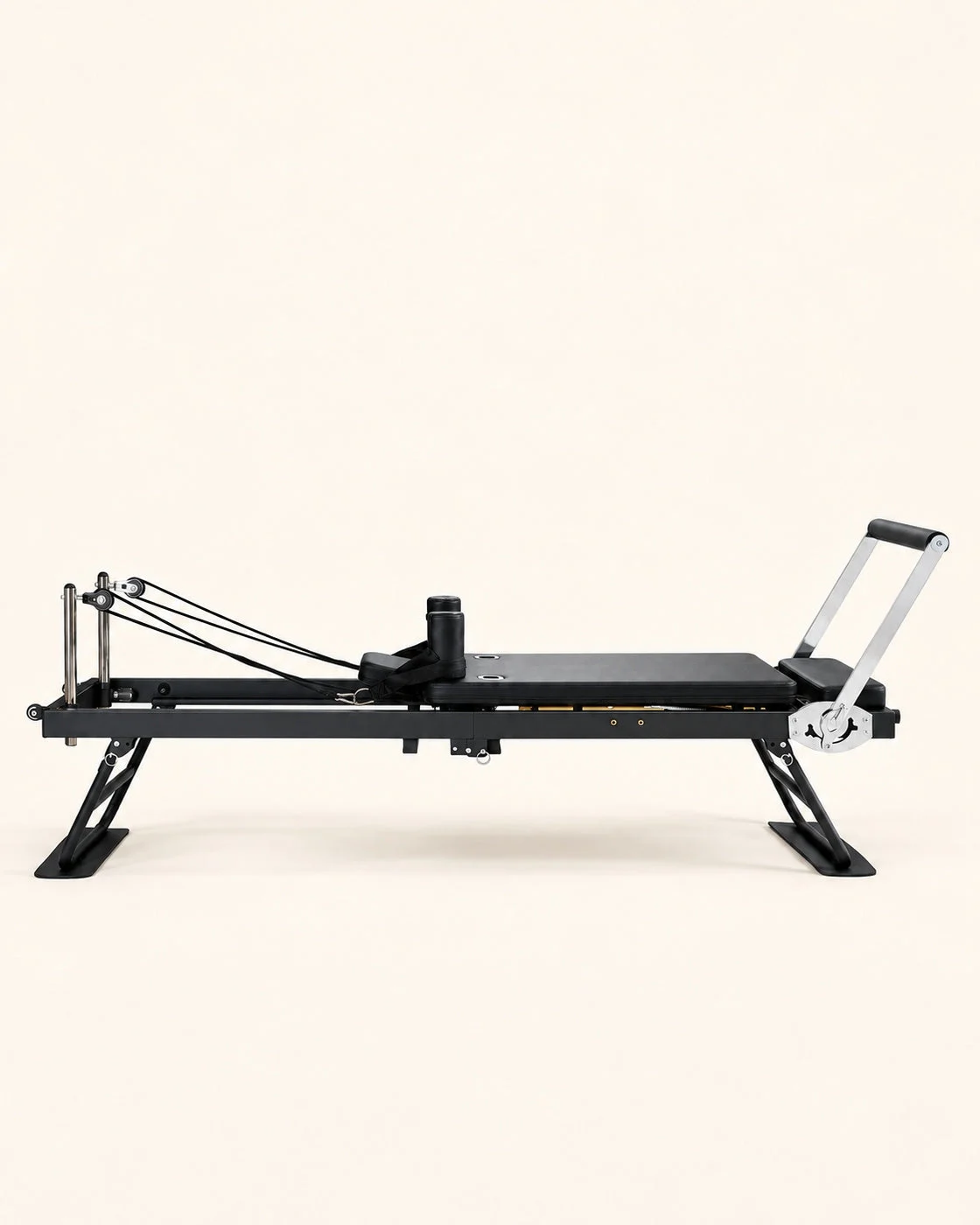 Compact Foldable Reformer for practising Pilates at home