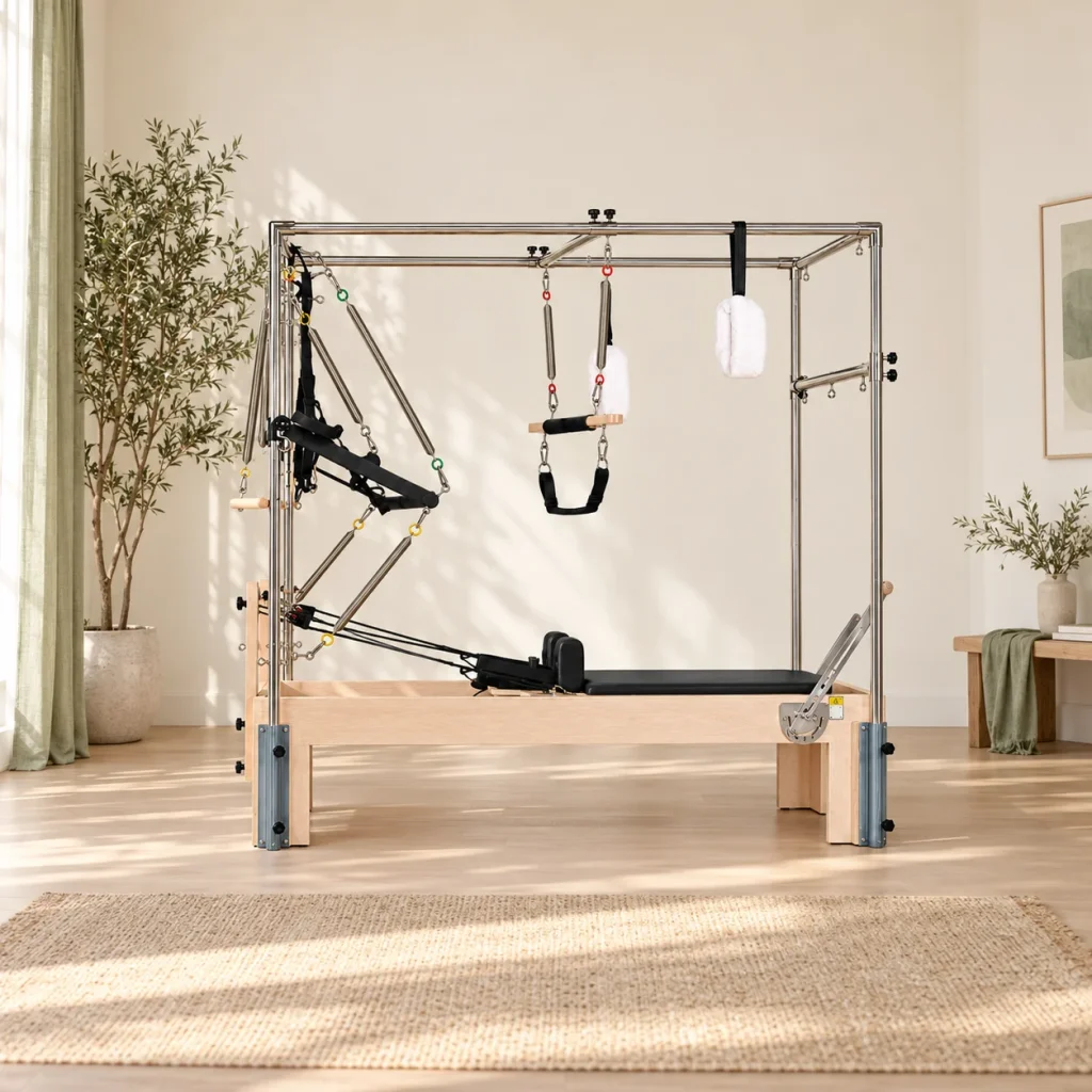 Studio Reformer 3 v 1 vysoký 208 cm v místnosti s vysokým stropem
